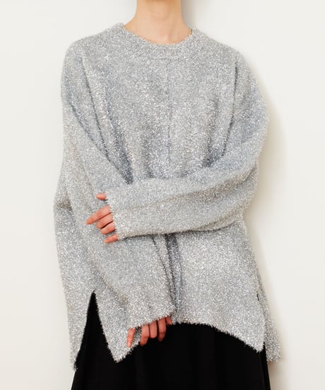 METALLIC SHAGGY PULLOVER