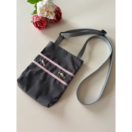 七里久美子　バラ刺繍　ワンピース　千鳥格子 CATEGORY ワンピース | Shichiri（七里久美子）