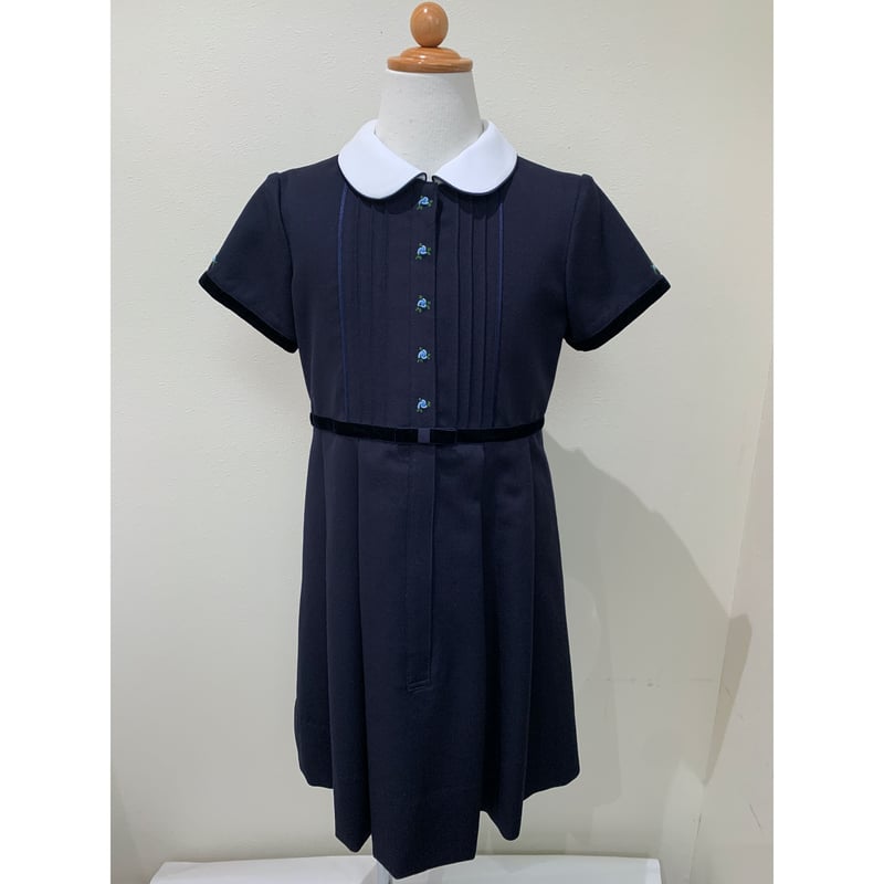 七里久美子さん　ワンピース ワンピース21 前開き縦ピンタックバラ 2色 S（110） | Shichiri