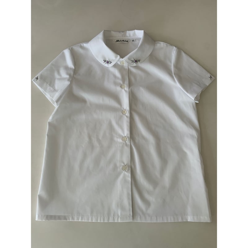 【美品】荻窪 七里 Shichiri 半袖ブラウス キュロット セット 子供ブラウス 半袖 L L（130) | Shichiri（七里久美子）