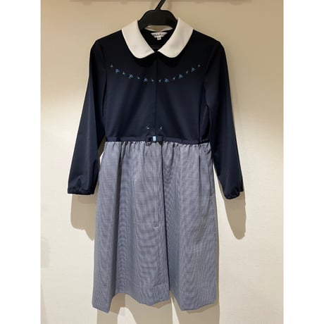 Shichiri ネイビー 半袖ワンピース M 七里 Shichiri ネイビー 半袖ワンピース M 七里 Shichiri ネイビー 半袖