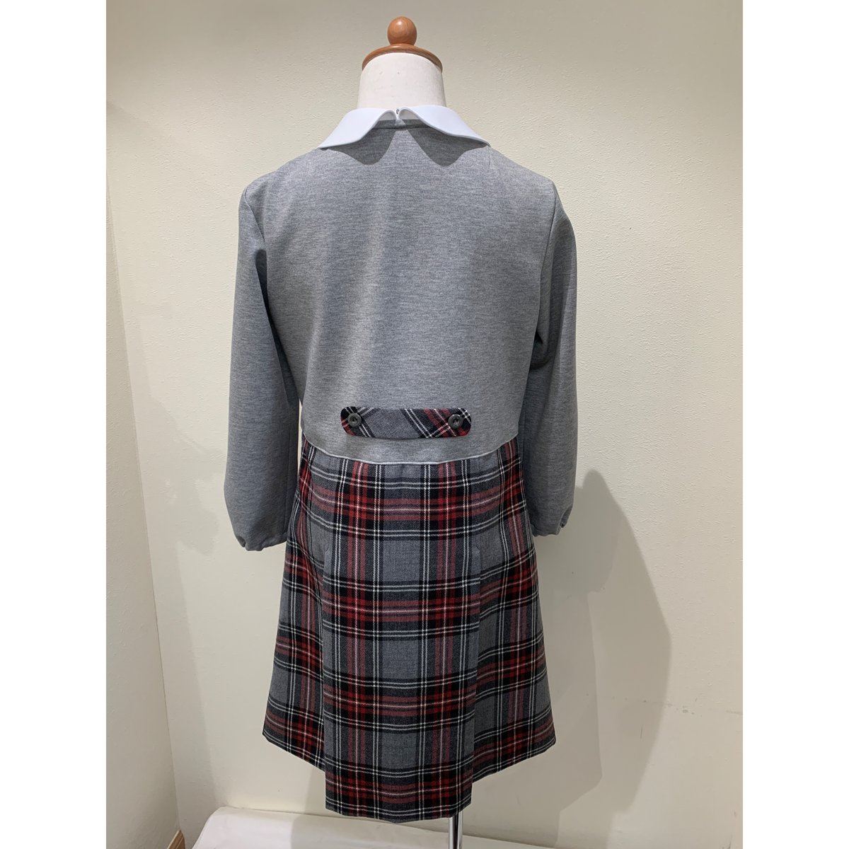 荻窪七里　グレー×チェック半袖ワンピース　120サイズ　七里久美子　お受験 CATEGORY 受験服 | Shichiri（七里久美子）