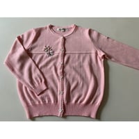 子供カーディガン花束　春夏　ピンク　M(120)・150