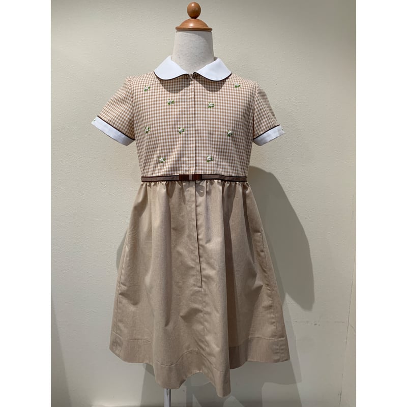 Shichiri 七里久美子 ワンピース 荻窪七里 刺繍 フロントジップ 春夏