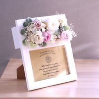 ガラスケース入りプリザーブドフラワー[Cube] Preserved flowers / Pe