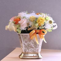 ガラスケース入りプリザーブドフラワー[Cube] Preserved flowers / Pe