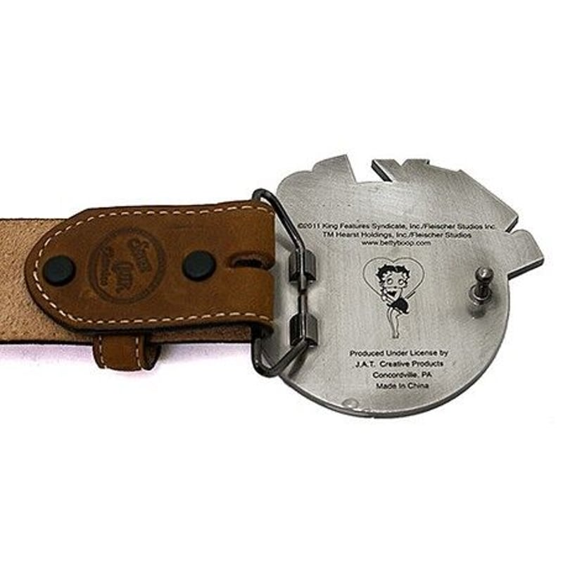 ベティ・ブープ♡ベティちゃんバックルのレザーベルトビンテージ70’ 認定シール付 ベティ・ブープ♡ベティちゃんバックルのレザーベルトビンテージ