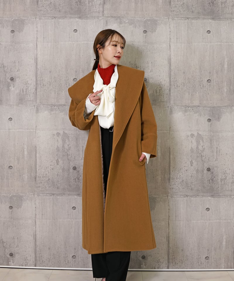 ウール100% ビッグカラーコート CH_hdmn Pour Les Femmes | CH_...