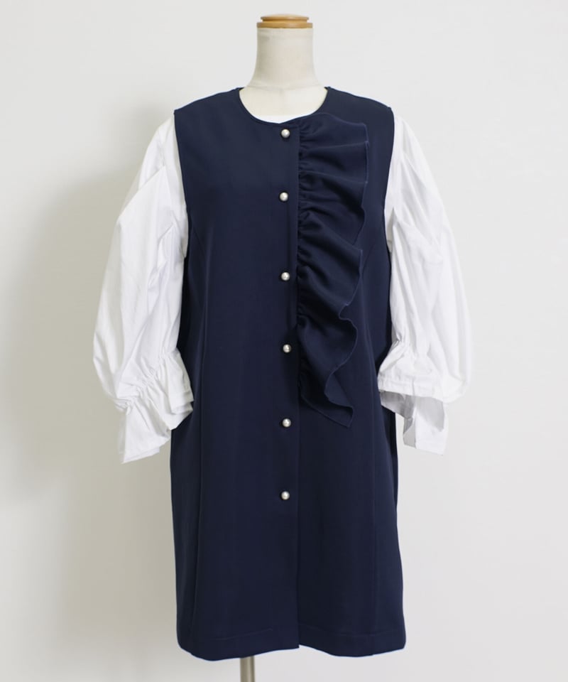 完売品　アメノチハレ　フリルハーフコート　パールボタン　2024年製　希少 中古・古着通販】Ame no chi Hare (アメノチハレ) 雨でもハレの