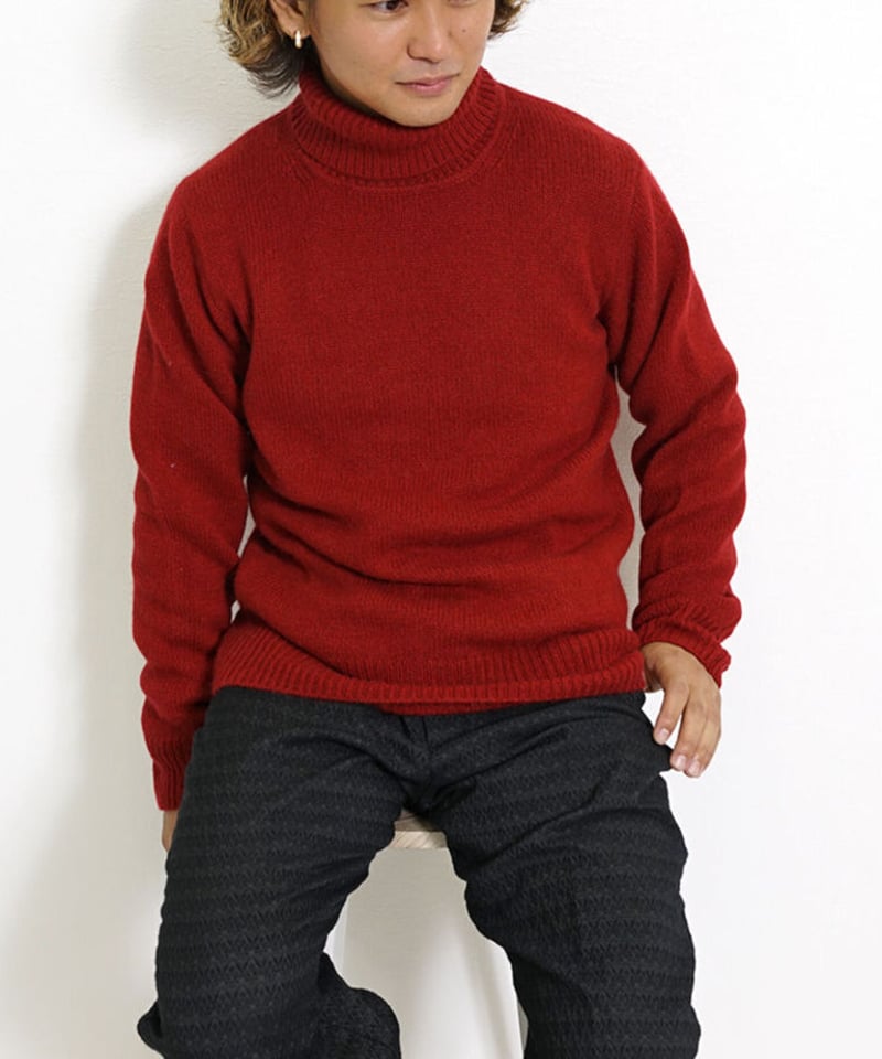 CELINE HOMME カシミヤ　100% タートルネック　ニット　ベージュ DESHENG (デシェン) カシミヤ100％ 無地 タートルネック セーター