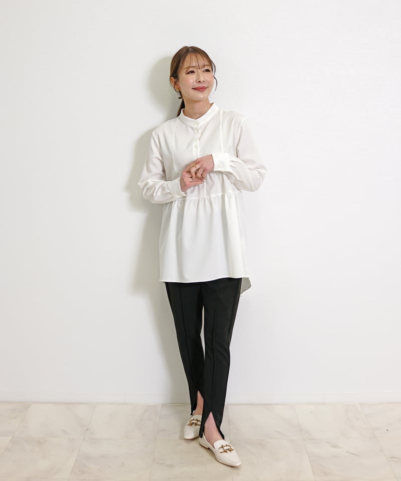 ウェスト切り替えフィッシュテールチュニックブラウス CH_hdmn | CH_hdmn