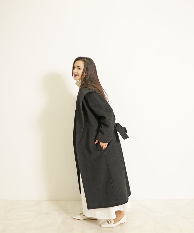 ウール100% ビッグカラーコート CH_hdmn Pour Les Femmes | CH_...