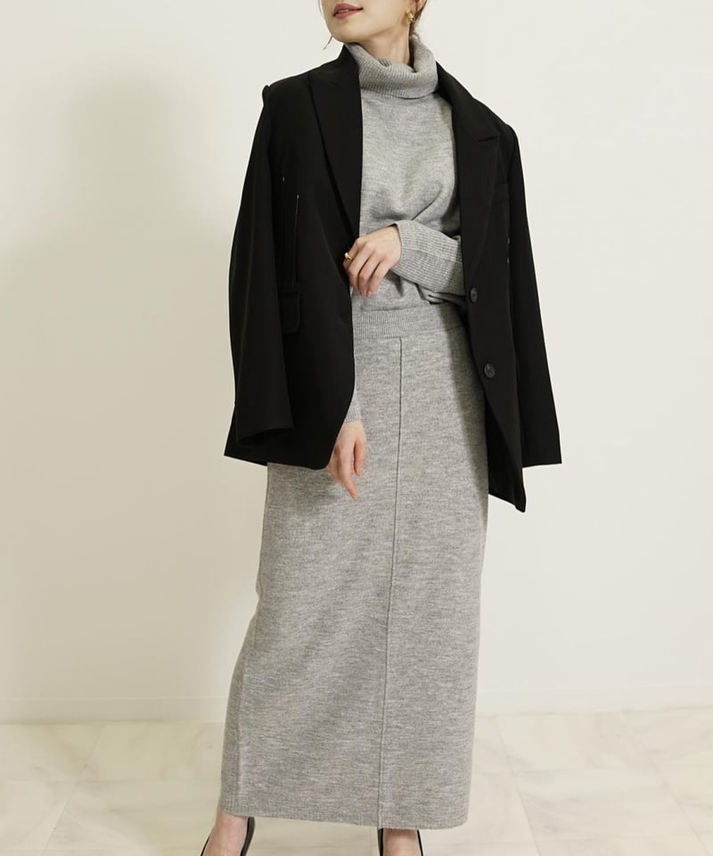 ウール混 ニットスカートセットアップ CH_hdmn Pour Les Femmes | CH