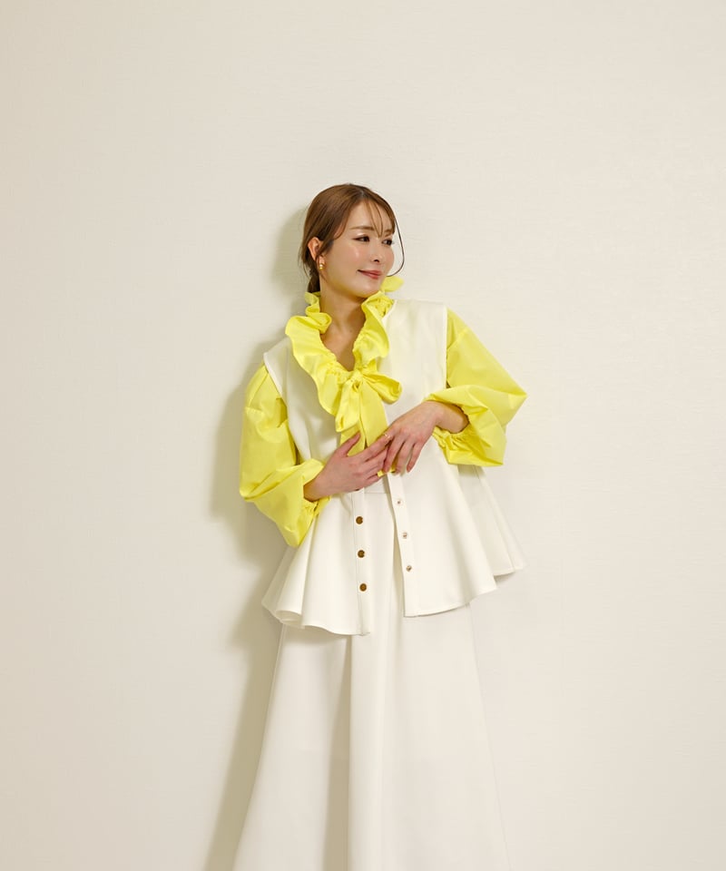 ダンボールニット ジレ ペプラムトップス CH_hdmn | CH_hdmn