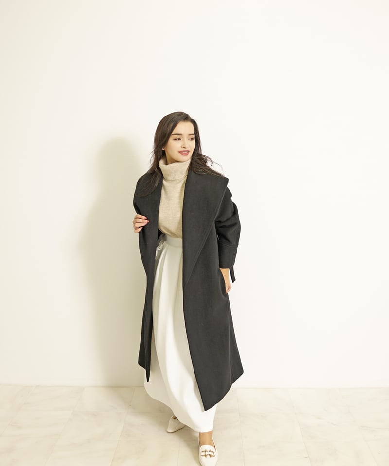 ウール100% ビッグカラーコート CH_hdmn Pour Les Femmes | CH_...