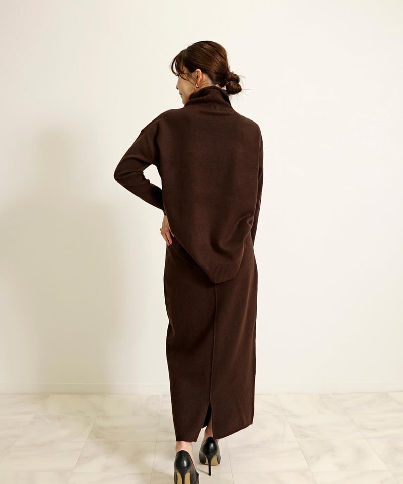 ウール混 ニットスカートセットアップ CH_hdmn Pour Les Femmes | CH