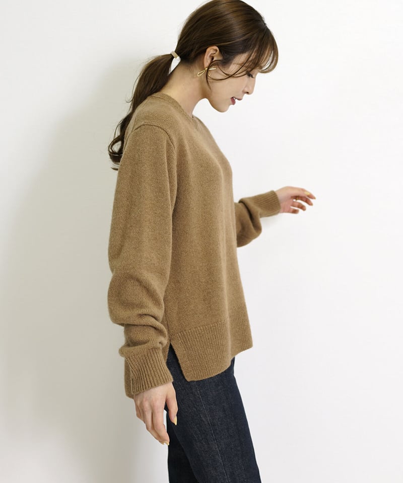 クリスタセヤベビーキャメルニット