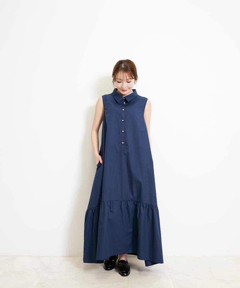 パメオポーズ　セーラーカラー　オールインワン　ノースリーブ　ブラック パメオポーズ セーラーカラー オールインワン ノースリーブ ブラック