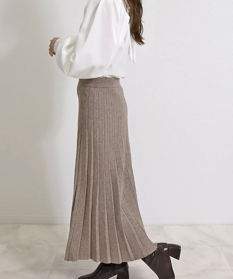 ニットプリーツスカート CH_hdmn Pour Les Femmes | CH_hdmn ニットプリーツスカート CH_hdmn Pour Les Femmes | CH_hdmn