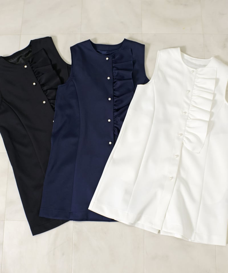 完売品　アメノチハレ　フリルハーフコート　パールボタン　2024年製　希少 完売品 アメノチハレ フリルハーフコート パールボタン 2024年製