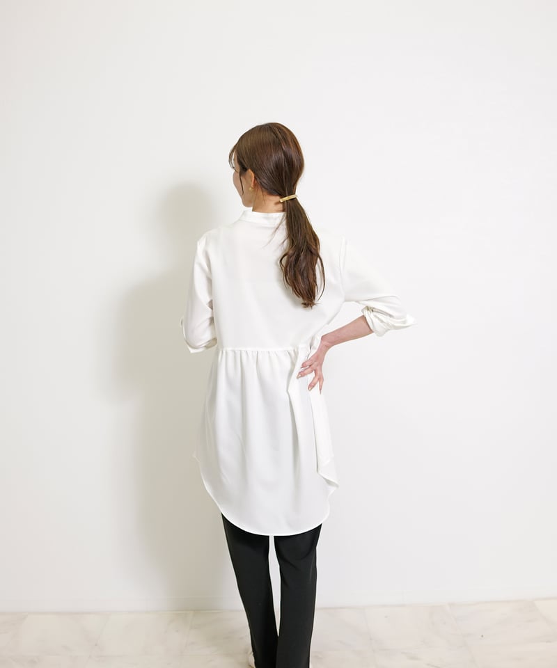 ウェスト切り替えフィッシュテールチュニックブラウス CH_hdmn | CH_hdmn