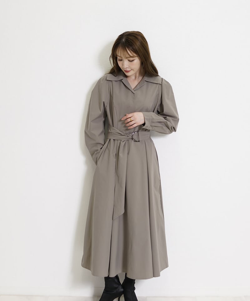 ベルテッド トレンチ ワンピース CH_hdmn Pour Les Femmes | CH_h