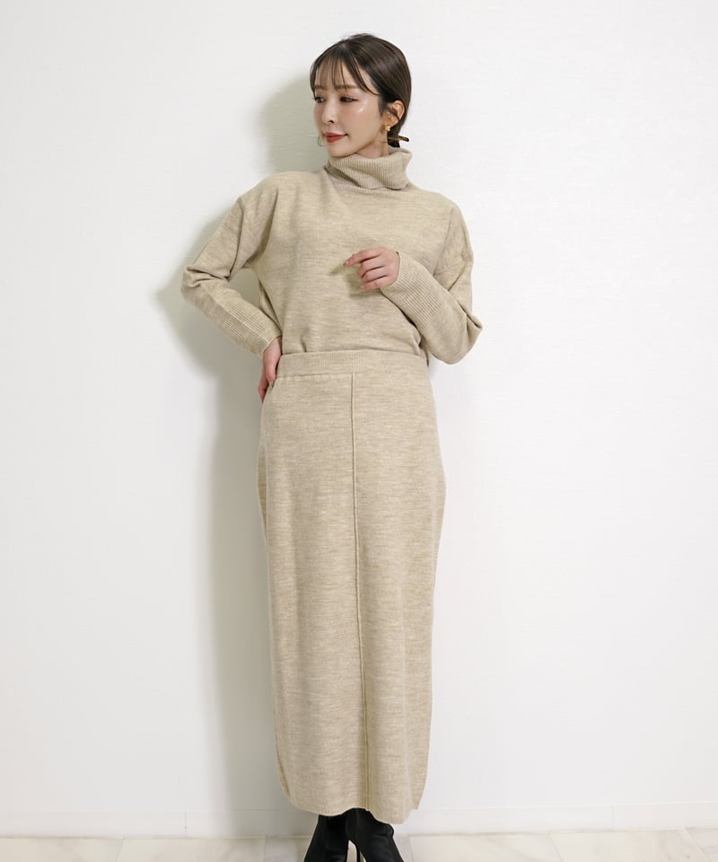 ウール混 ニットスカートセットアップ CH_hdmn Pour Les Femmes | CH