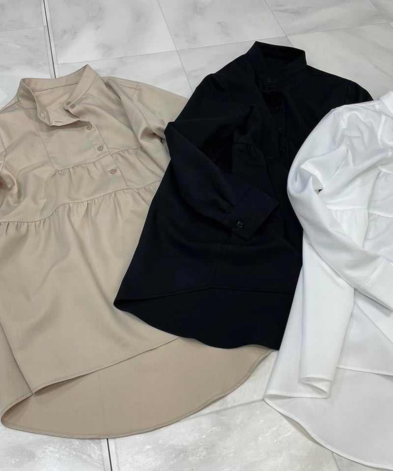 ウェスト切り替えフィッシュテールチュニックブラウス CH_hdmn | CH_hdmn