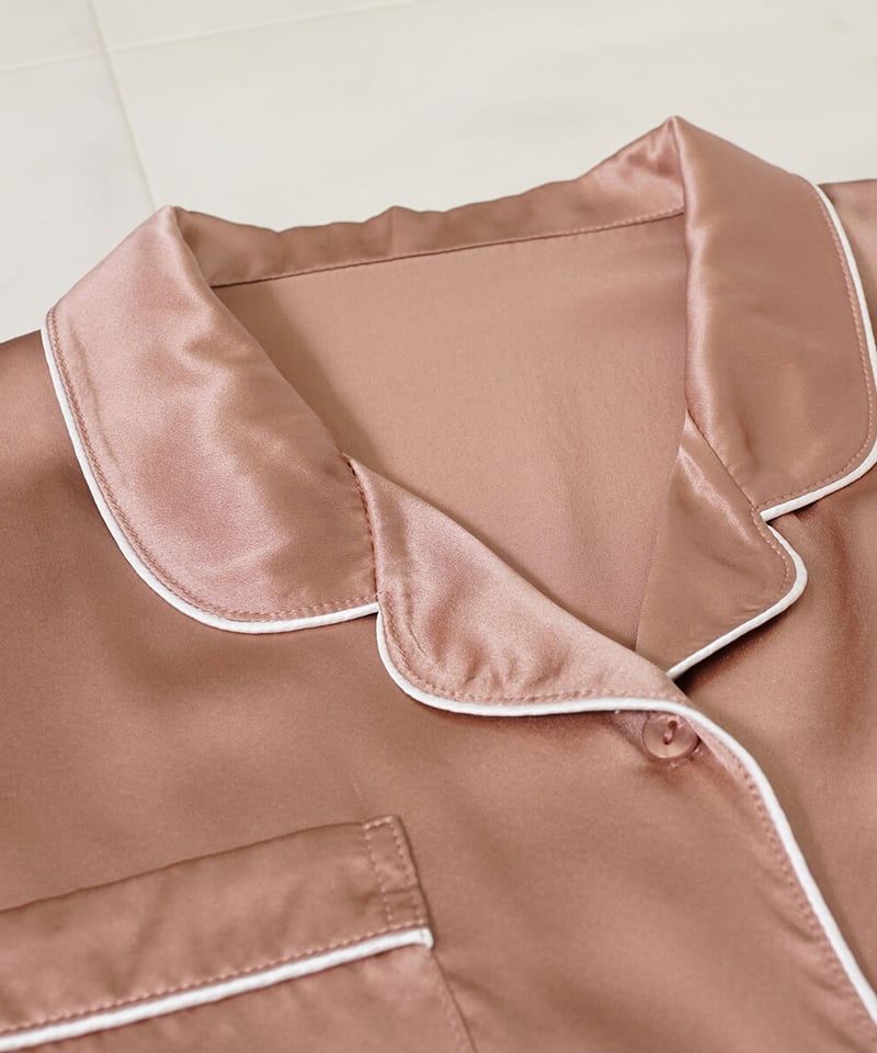 ☀️シルクA6ランク☀️ニシキ　シルクパジャマ　100% 19匁　上下セット　L ☀️シルクA6ランク☀️ニシキ シルクパジャマ 100% 19匁 上下セット L