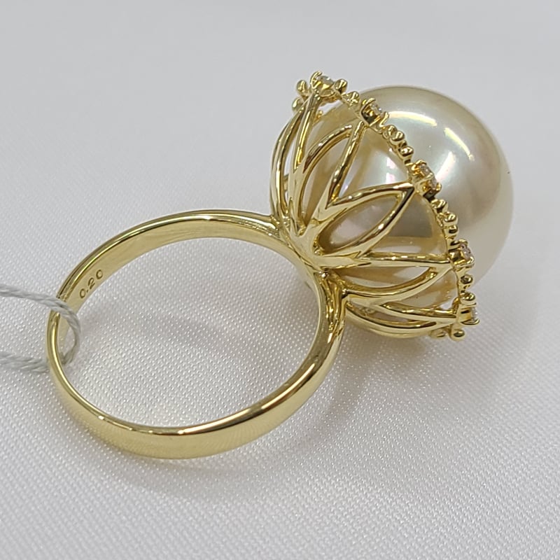 15〜16サイズパールリング（土台K18）