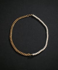 TIGRIS | hybrid link pearl necklace