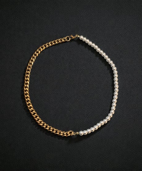 TIGRIS | hybrid link pearl necklace