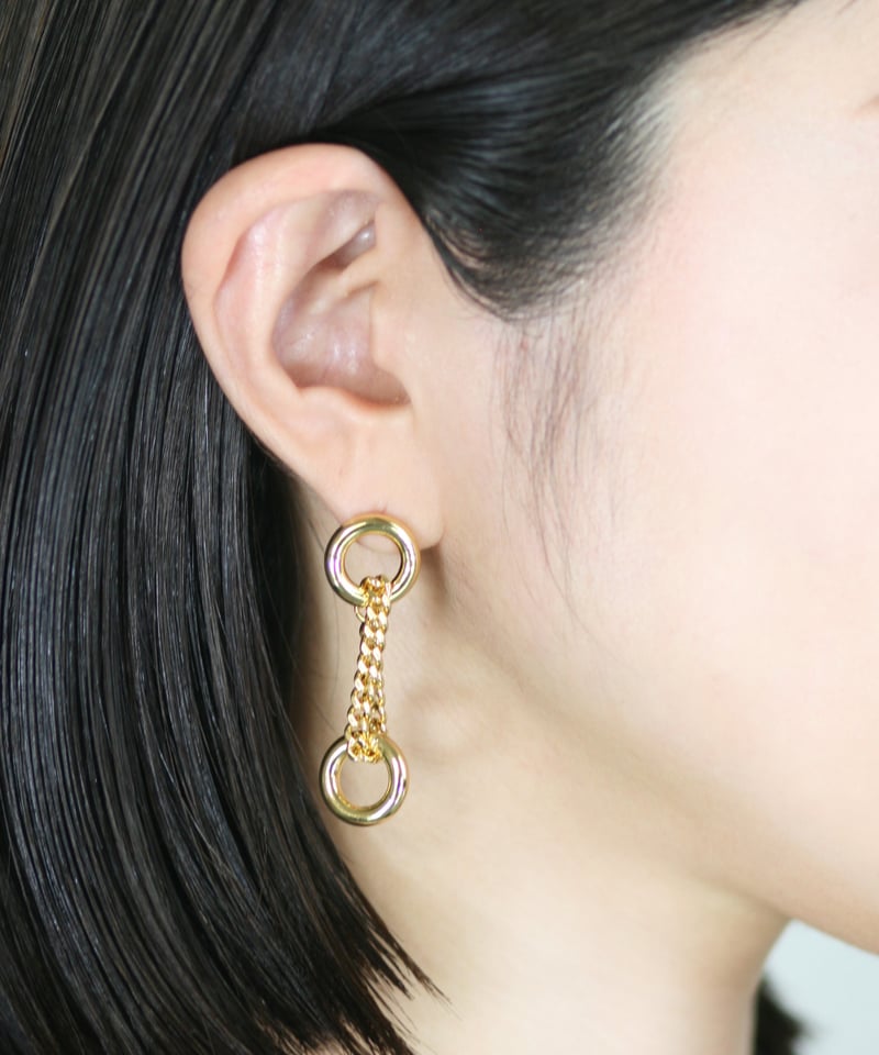 PIERCE ' HOOP CHAIN' (PAIR) | ピアス | HEMCA