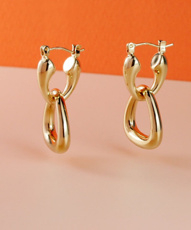 FADE, PIERCE 'TWIN DROP ' (PAIR（GOLD）