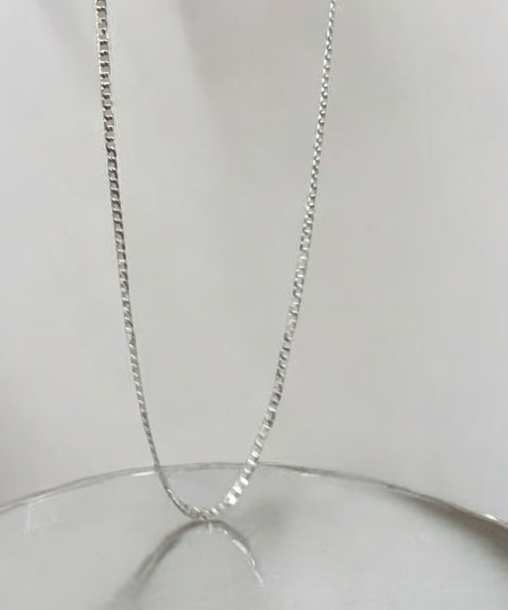 HEMCA NECKLACE 'TINY FLAT CHAIN'（SILVER）