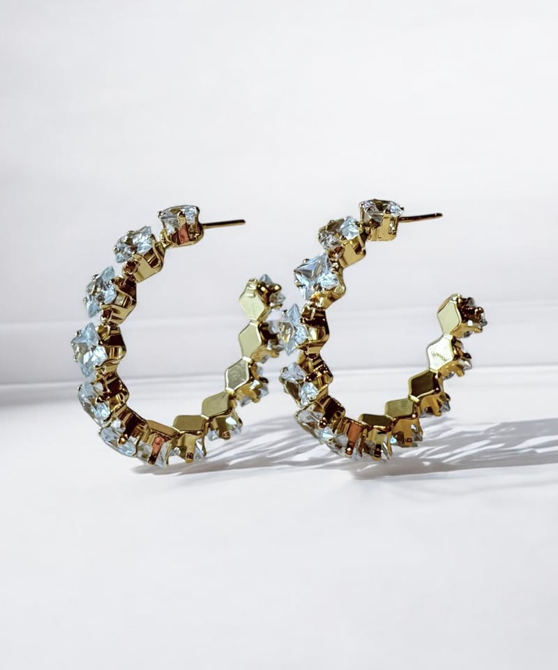 Filigran | Crystal hoop pierce | FADE,