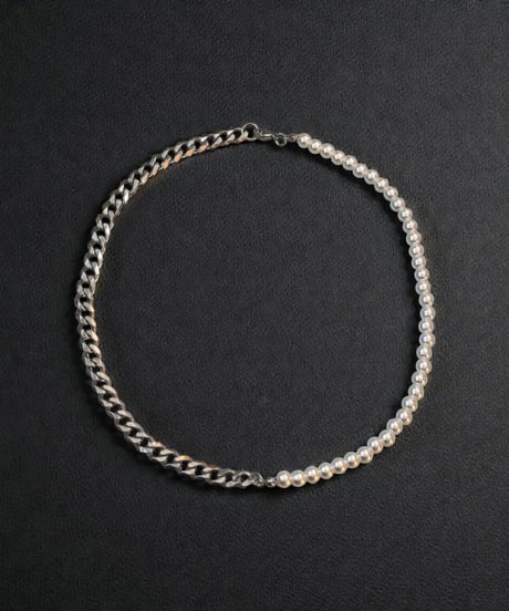 TIGRIS | hybrid link pearl necklace