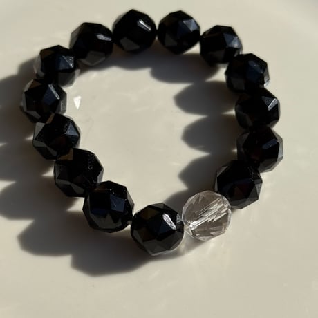 ー鎹(かすがい)ーMorion Round Cut Bracelet