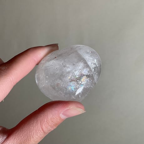 ブラジル産虹入りクォーツハート