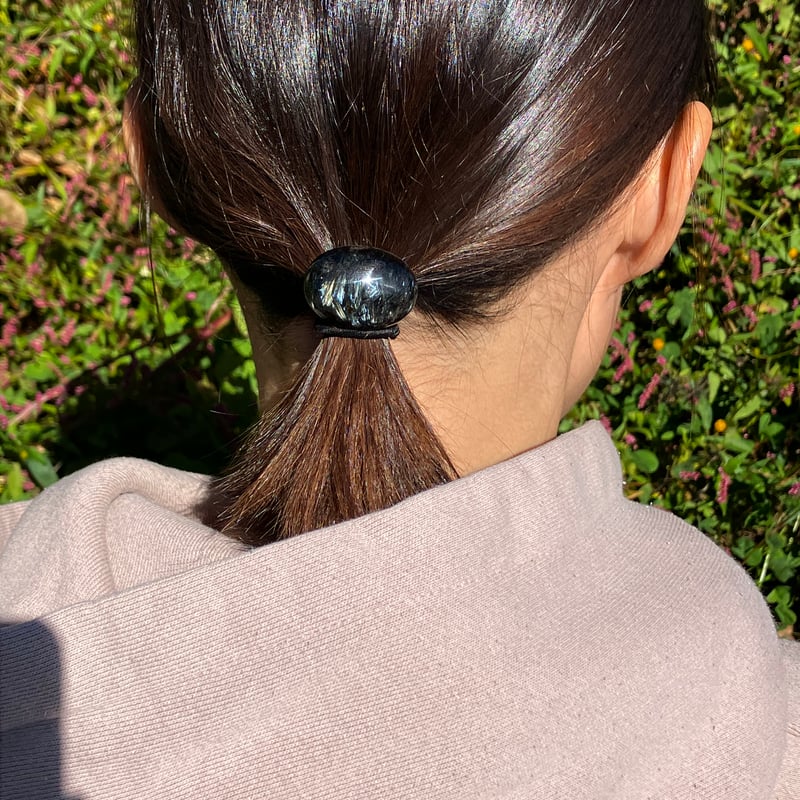 コレットマルーフ　天然石ヘアゴム 美品 コレットマルーフ [Colette Malouf] レア 勾玉風ヘアゴム