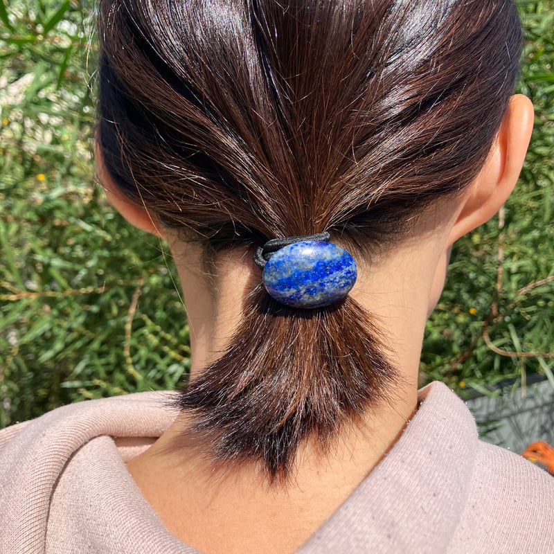 ヘアゴム 天然石  パワーストーン  モリオン♡ Amazon | 邪気払いのお守り モリオン 黒水晶 ヘアゴム ヘア