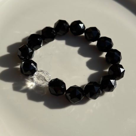 ー鎹(かすがい)ーMorion Round Cut Bracelet
