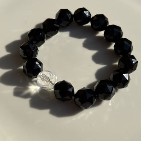 ー鎹(かすがい)ーMorion Round Cut Bracelet