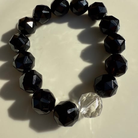 ー鎹(かすがい)ーMorion Round Cut Bracelet