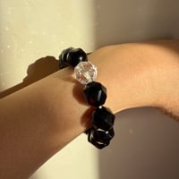 ー鎹(かすがい)ーMorion Round Cut Bracelet