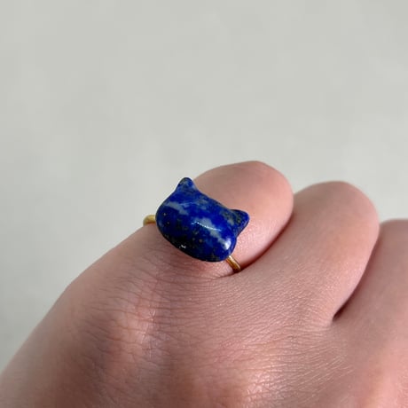 Lapis Lazuli Cat Ring