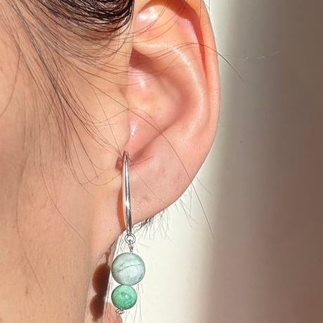jade droplet earcuff/ピアス/イヤリング（1個）