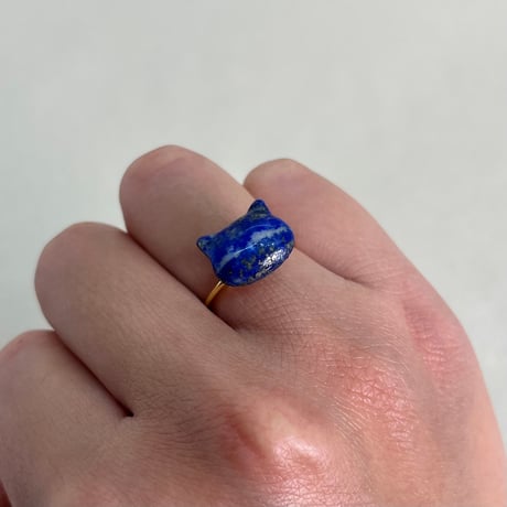 Lapis Lazuli Cat Ring