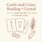 cards and coins reading+crystal