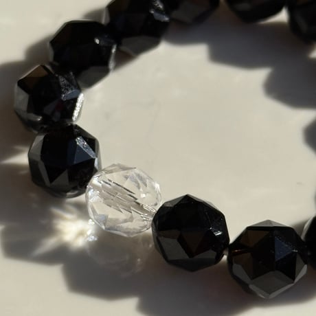 ー鎹(かすがい)ーMorion Round Cut Bracelet